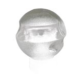 Glass industrial wall lamp, DZPE, Poland, 1970s.