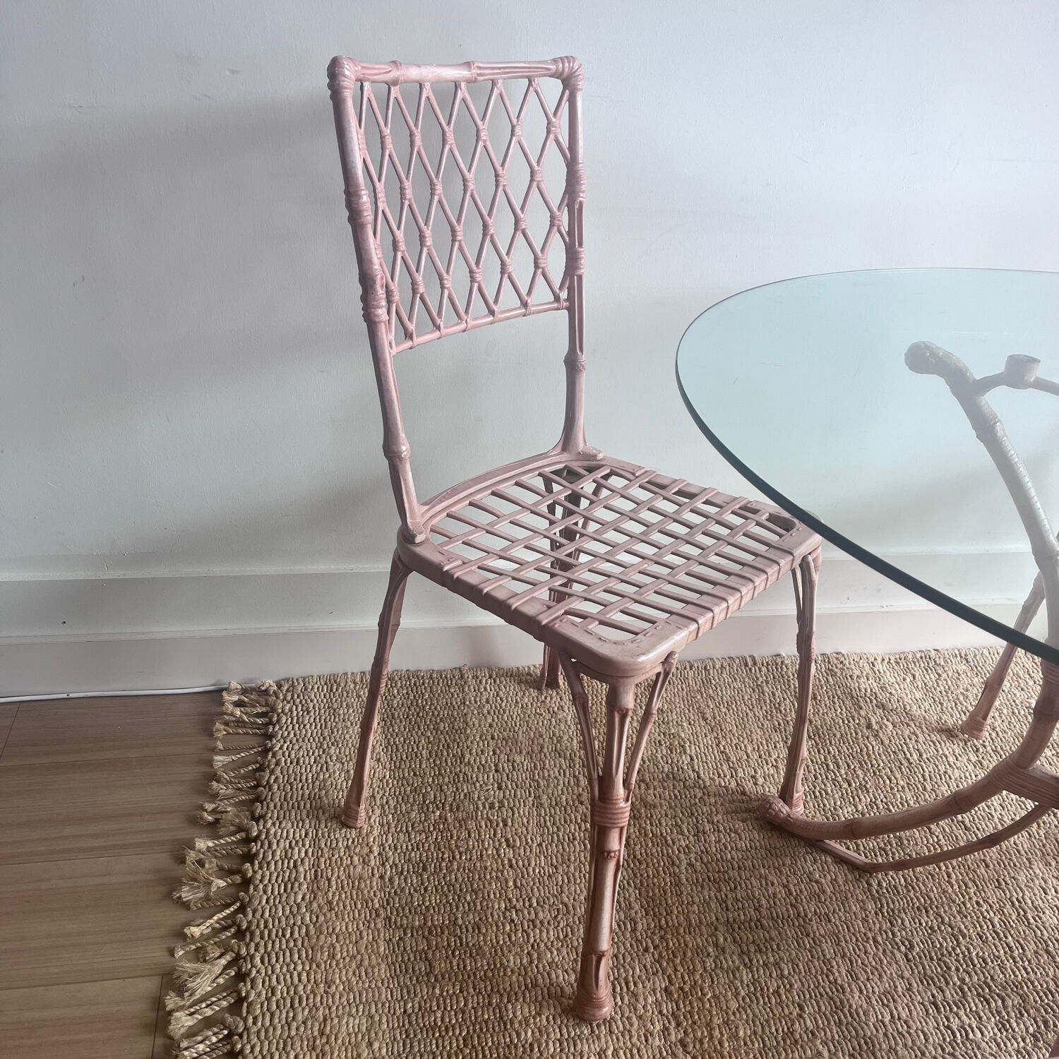 ‘Faux Bamboo garden set table and 4 chairs