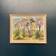 Original Swedish Oil on Panel - 'Forest Path'  – Unsigned Vintage & Framed