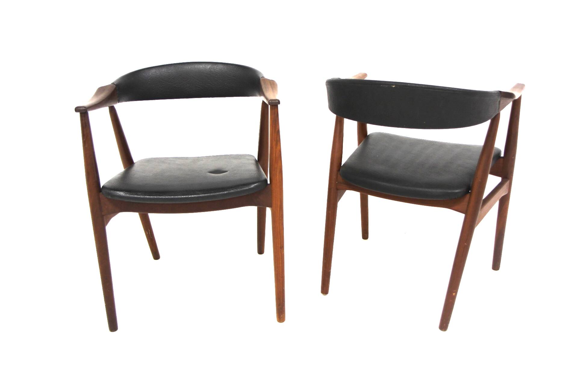 Set of 2 teak office armchairs, "Model 213" Thomas Haslev, Farstrup Møbler, Denmark, 1960