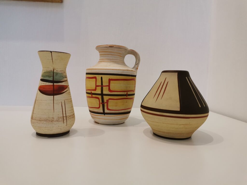 Set of 3 vintage vases West Germany