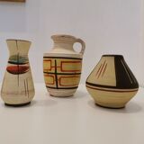 Set of 3 vintage vases West Germany