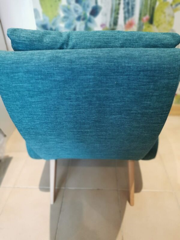 fauteuil scandinave bleu