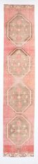 3x14 Runner Faded Pink Vinage Wool Runner Rug, 84x410