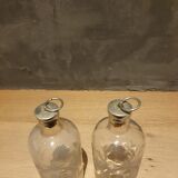 Bottle engraved with acid