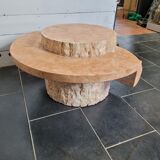 Round stone coffee table by Magnussen Ponte