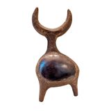 Bull in sandstone, by Dominique Pouchain, 2025