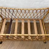 Rattan crib and mattress