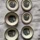 Set of 3 large cups and 3 old Wedgwood Lugano model bread plates