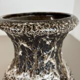 Zig Zag Pottery Fat Lava Vase Made by Scheurich, Germany, 1970s