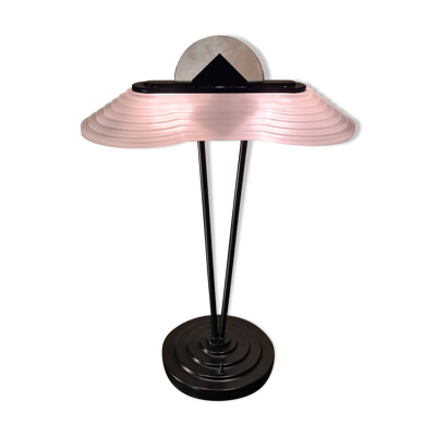 Lampe  de bureau memphis stijl   style milan ,verre moulé  art nouveau  1970 a 80