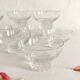 10 crystal champagne glasses, 1950s
