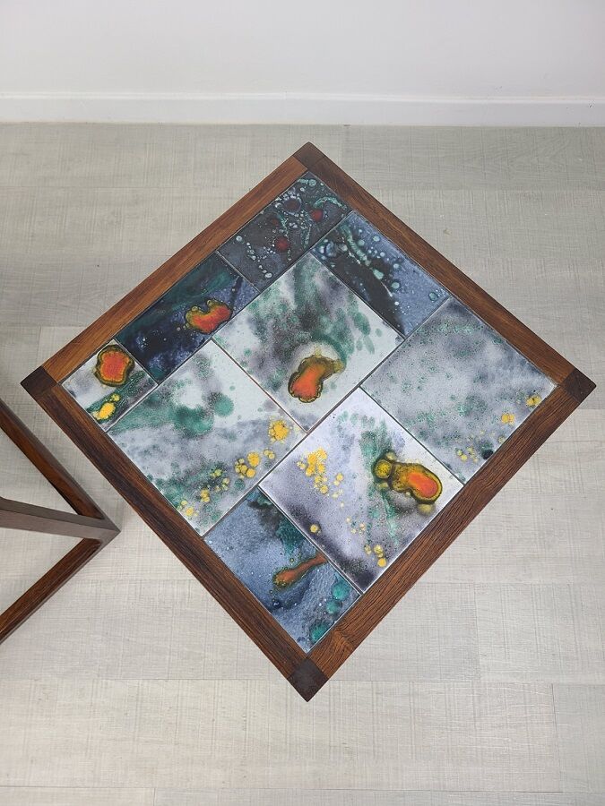 Danish coffee tables design Aksel Kjersgaard 60s vintage rosewood