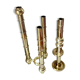 Very Rare Modular Scandinavian Brass Candlestick, 33-Piece Mid-Century Plug