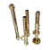 Very Rare Modular Scandinavian Brass Candlestick, 33-Piece Mid-Century Plug