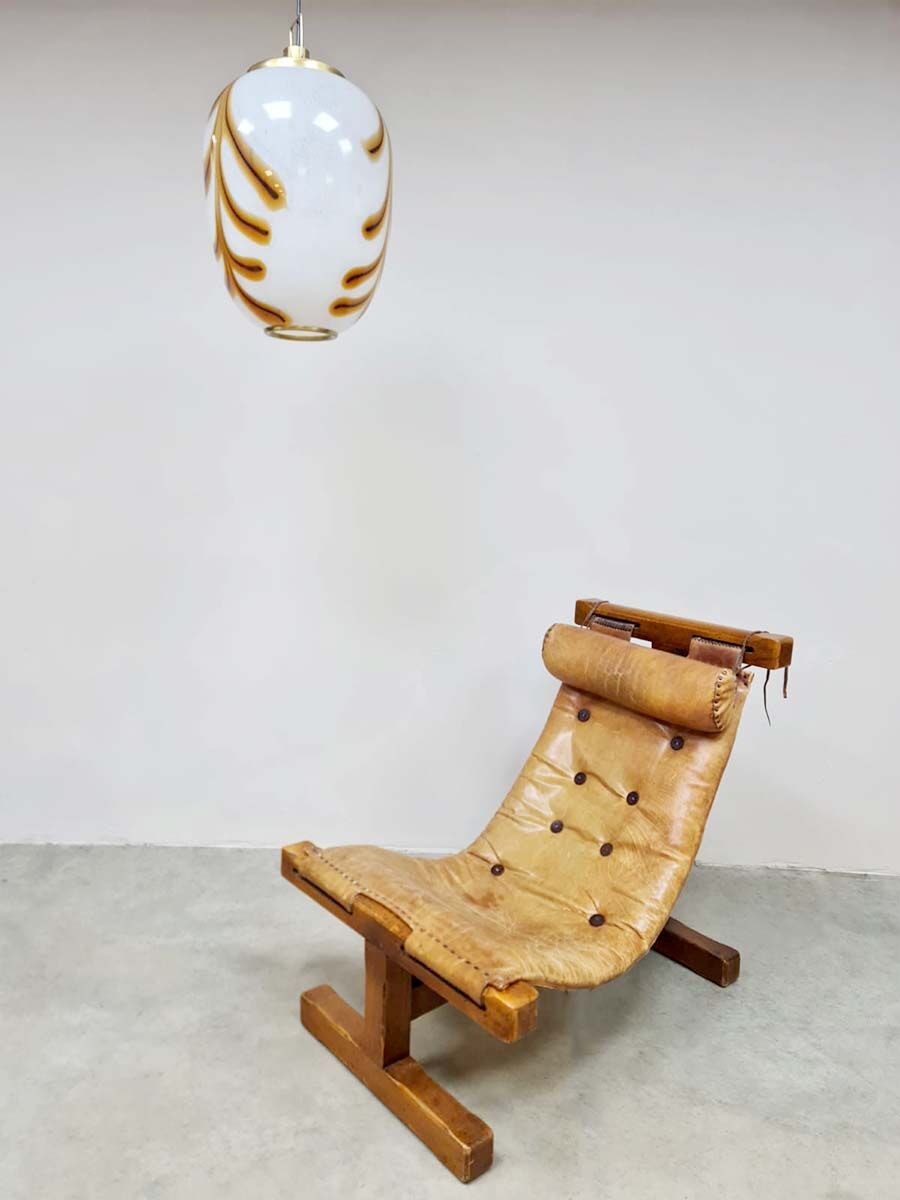 Vintage large design Italian Murano glass pendant lamp