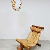 Vintage large design Italian Murano glass pendant lamp