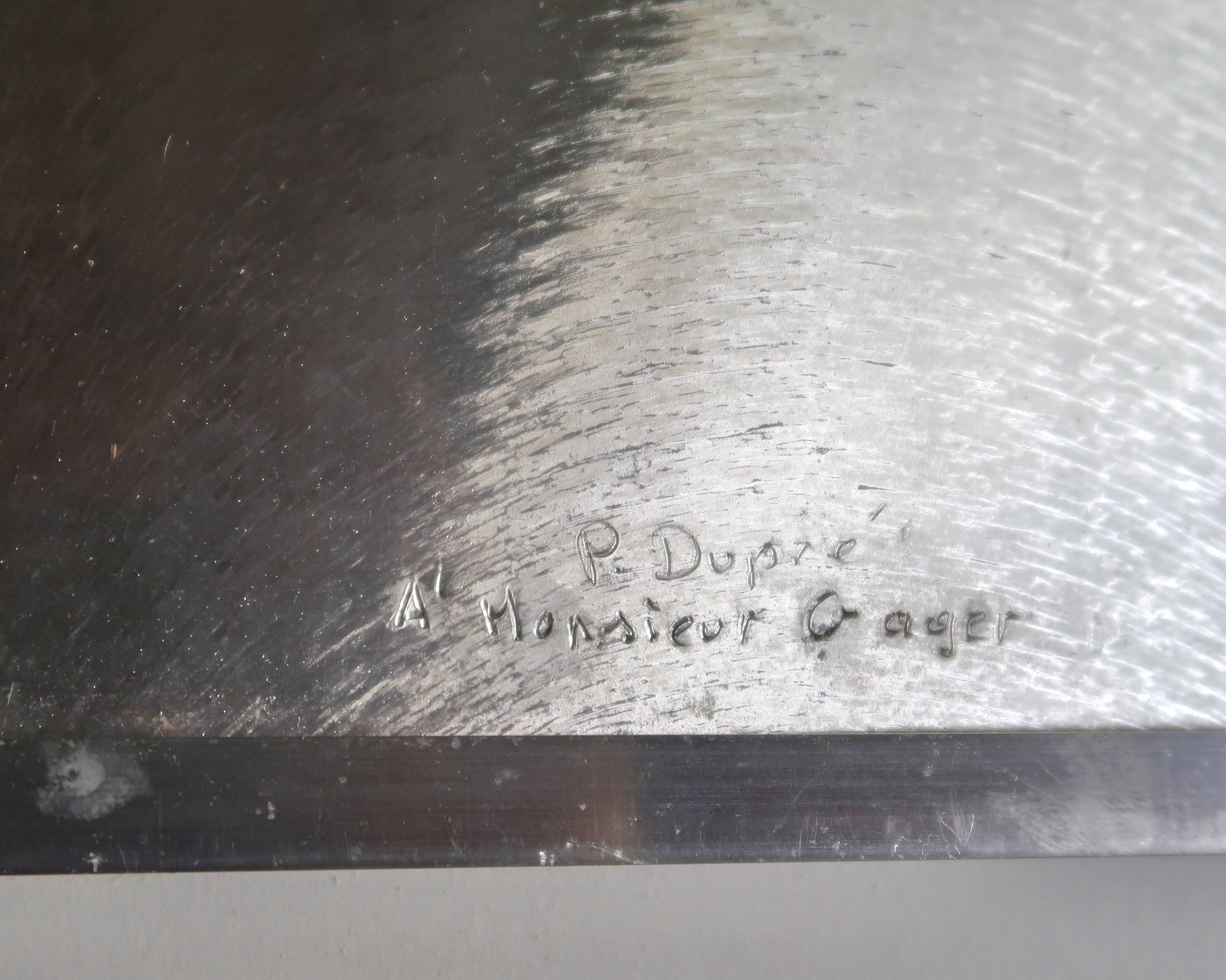 Tableau link of chain kinetic optical art signed by Patrick Dupré