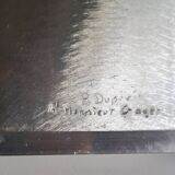 Tableau link of chain kinetic optical art signed by Patrick Dupré