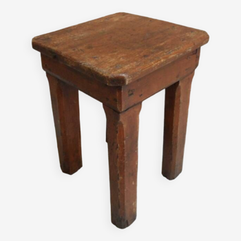 Industrial wooden side table