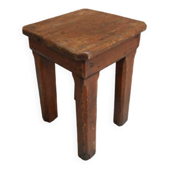 Industrial wooden side table