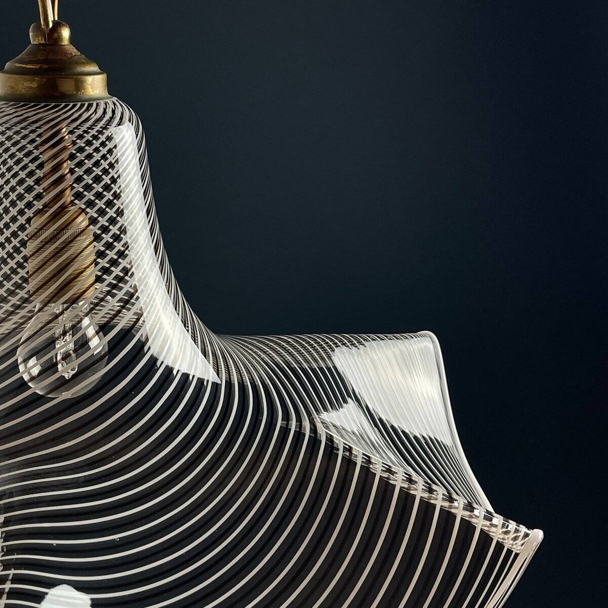 Suspended glass chandelier from Murano, Italy, 1970s.