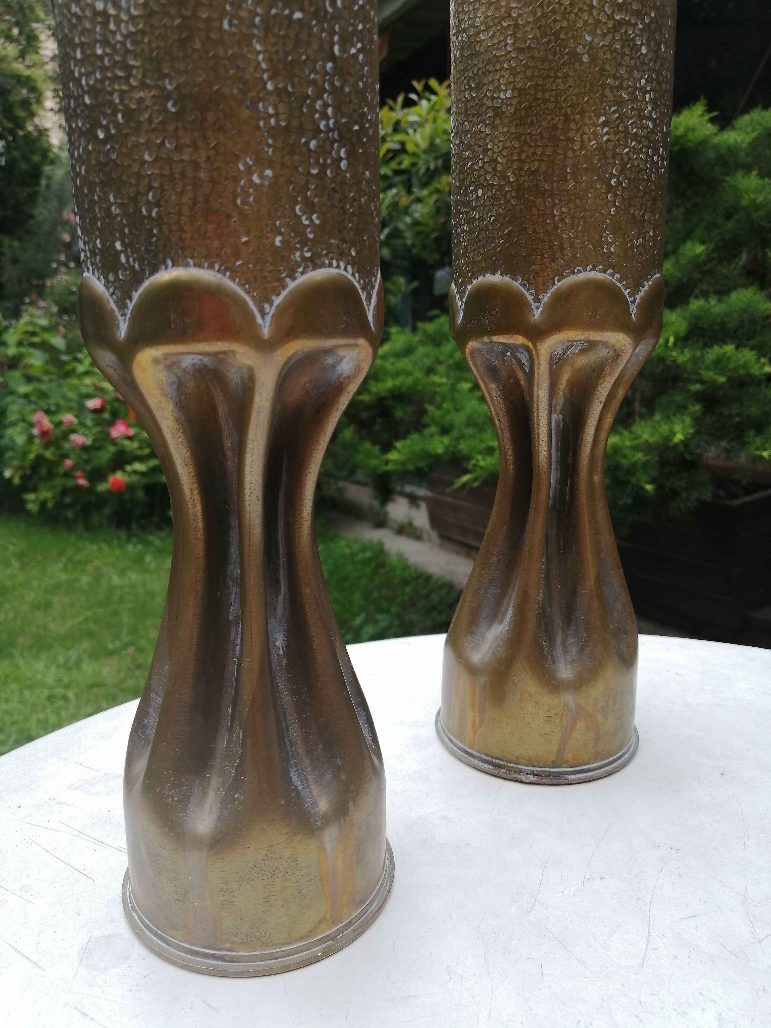 Shell vase engraved Alsace/Lorraine