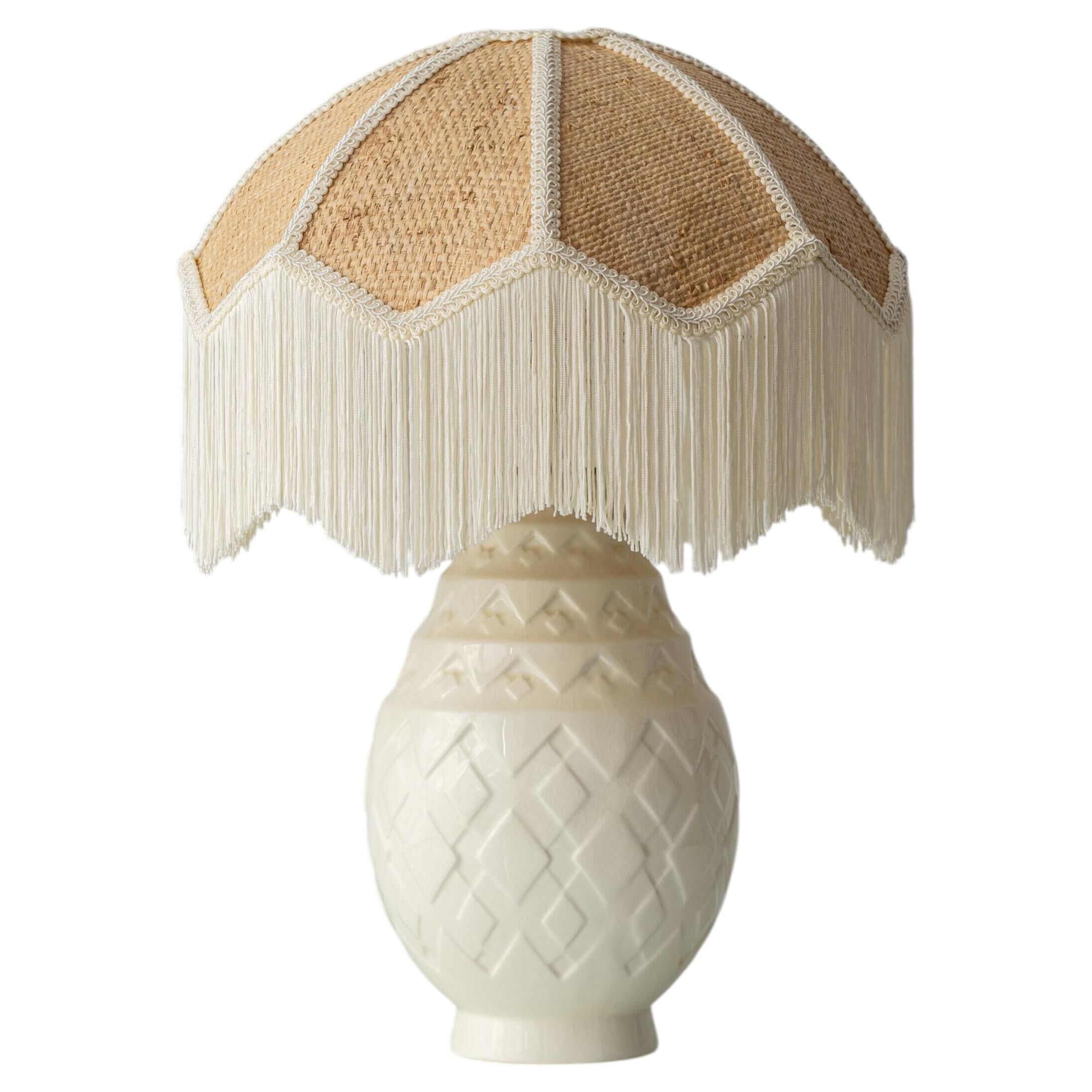 Art Deco "Pineapple" Lamp, Charles Catteau for Boch Frères Keramis, c. 1925