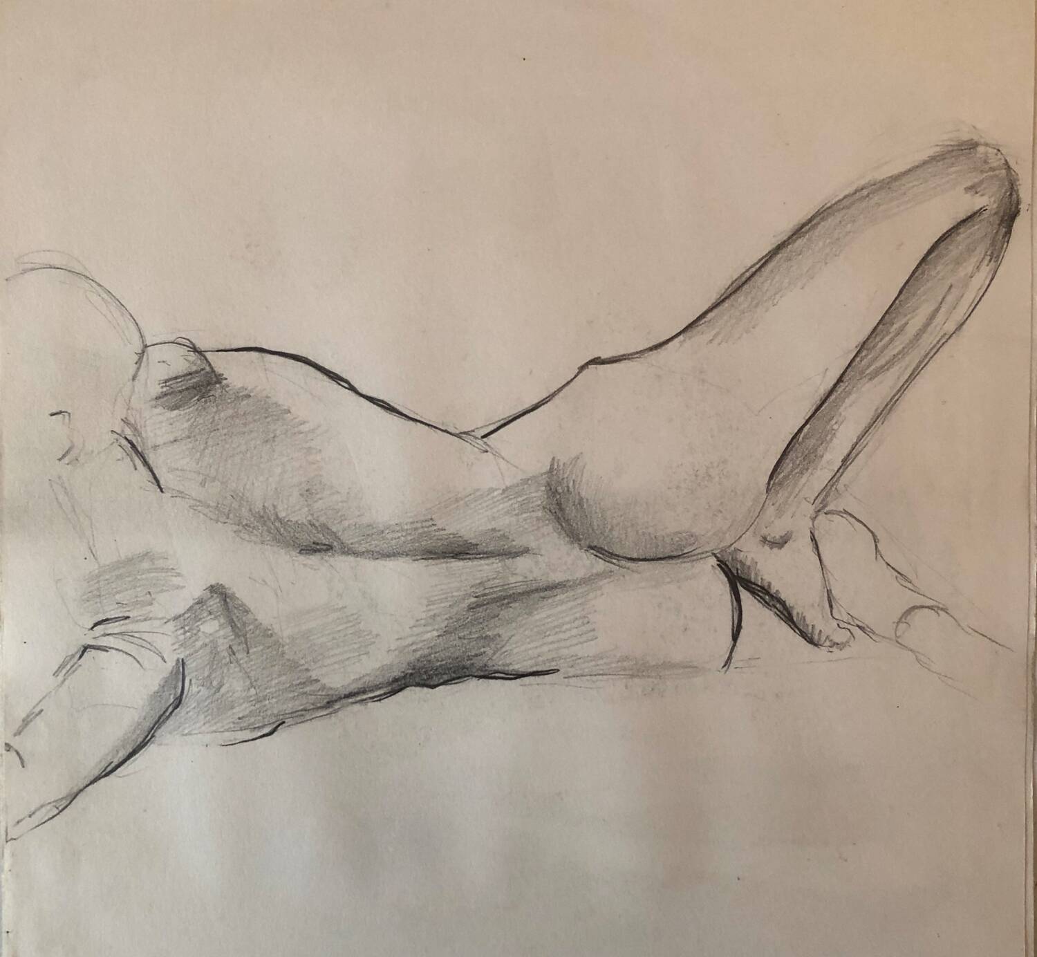 Naked back lying down