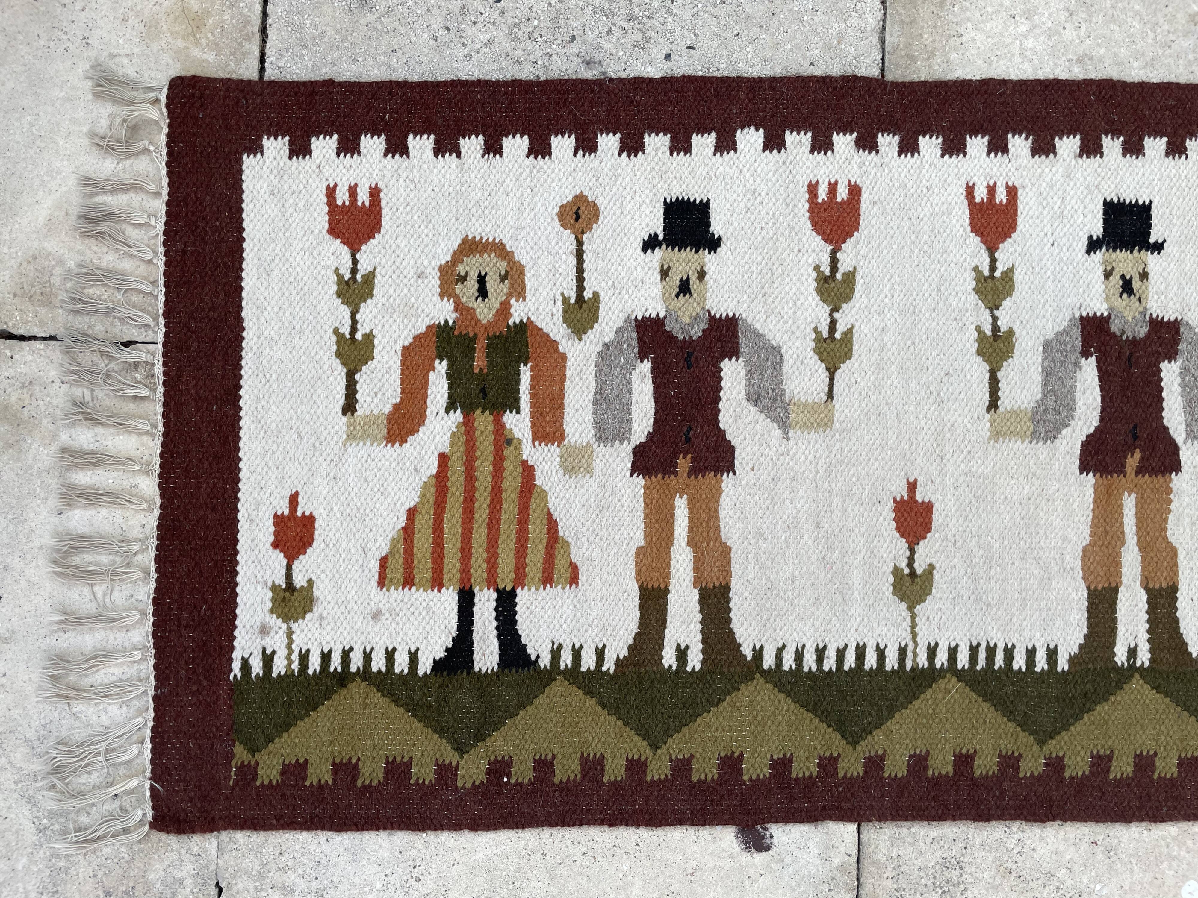 Swedish Flat Weave Wall rug, Rölakan