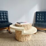 Magnussen ponte travertine coffee table