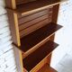 1950s Italian mid-century teak floor-to-ceiling wall unit