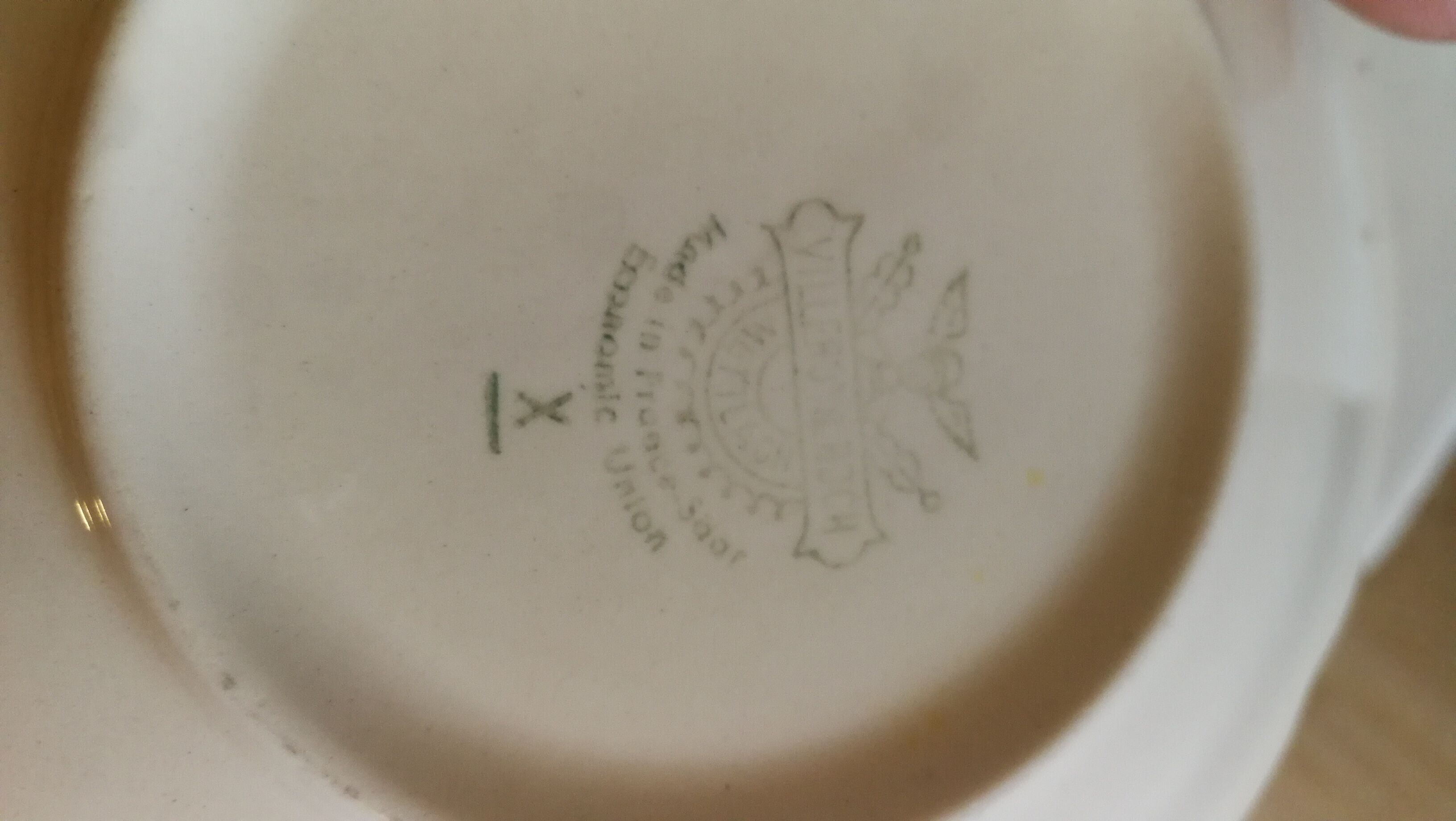 Villeroy and boch, flowers and gilt