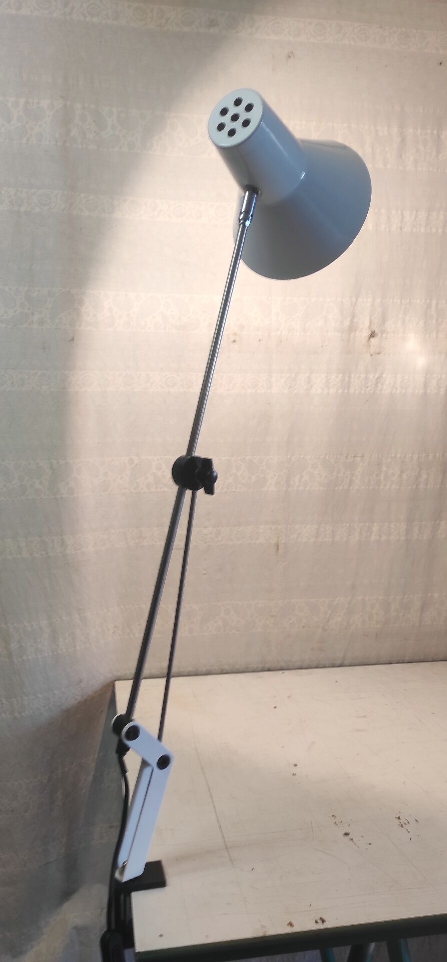 Lampe articulée type architecte en métal - années 80