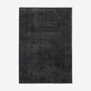 Handwoven Persian Overdyed 273 cm x 387 cm Black Wool Carpet