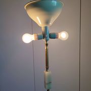 Lampadaire italien onyx et laiton