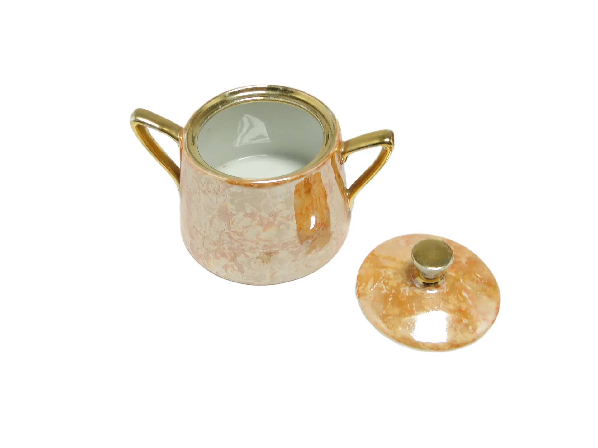 Helena sugar bowl, mid-century modern, porcelain, Poland, 1970s.