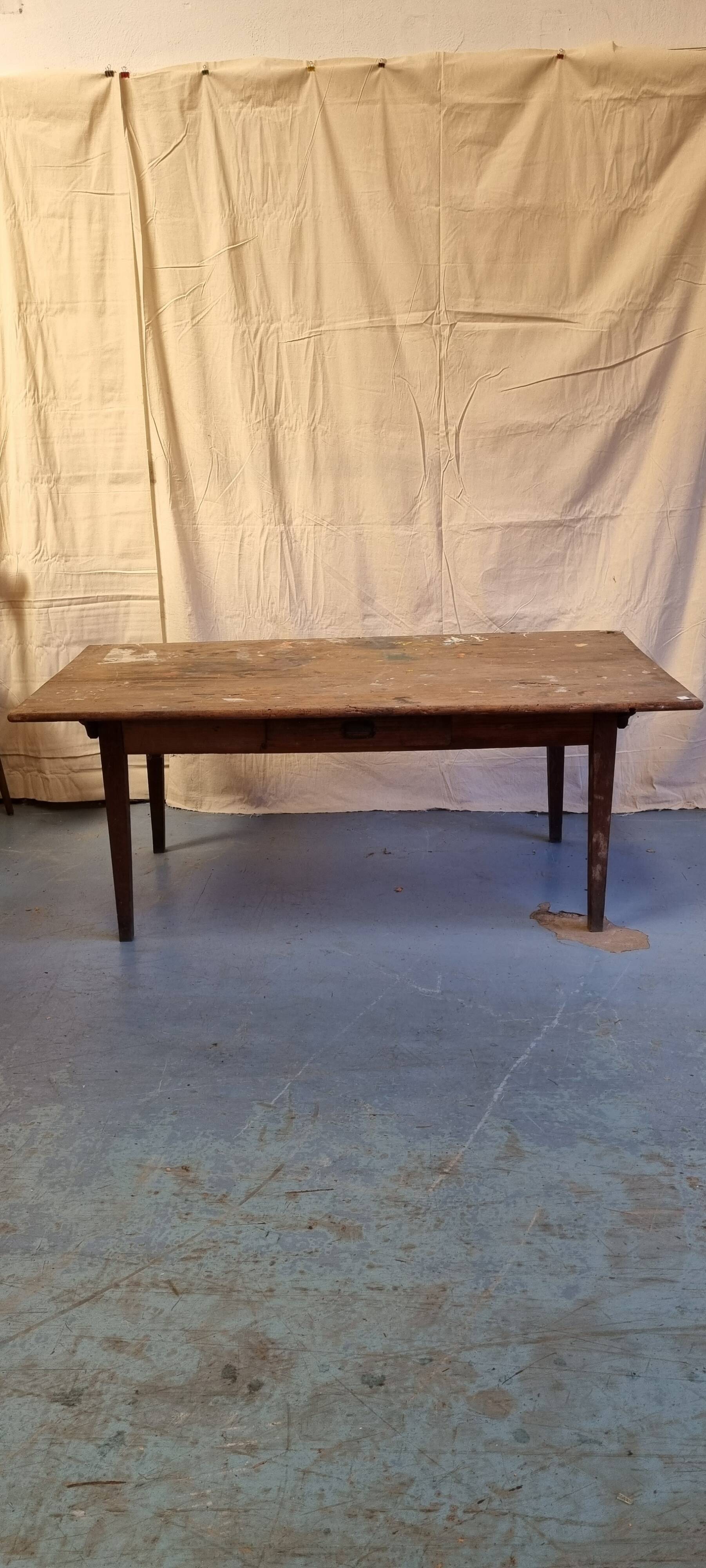 Wooden table with 1 drawer