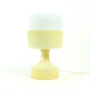 1970's white/cream glass lamp, Ivan Jakes for Osvětlovací Sklo, Czechoslovakia