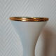 Bonbonnière and vase in opaline Charles X gilded metal