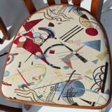 6 chaises Baumann, tissu Kandinsky