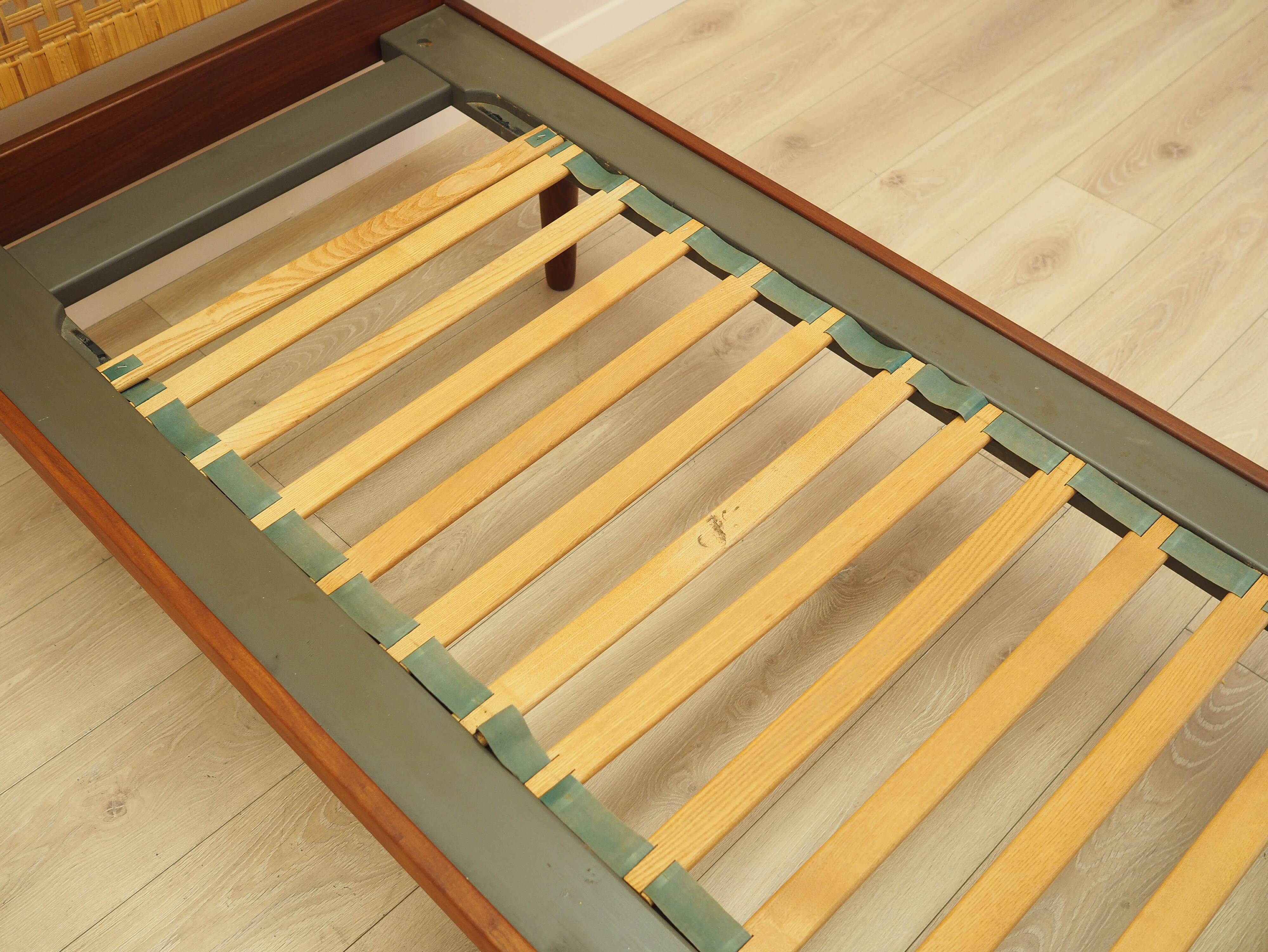 Teak bed, Danish design, 1960s, designer: Hans J. Wegner, manufacturer: Get