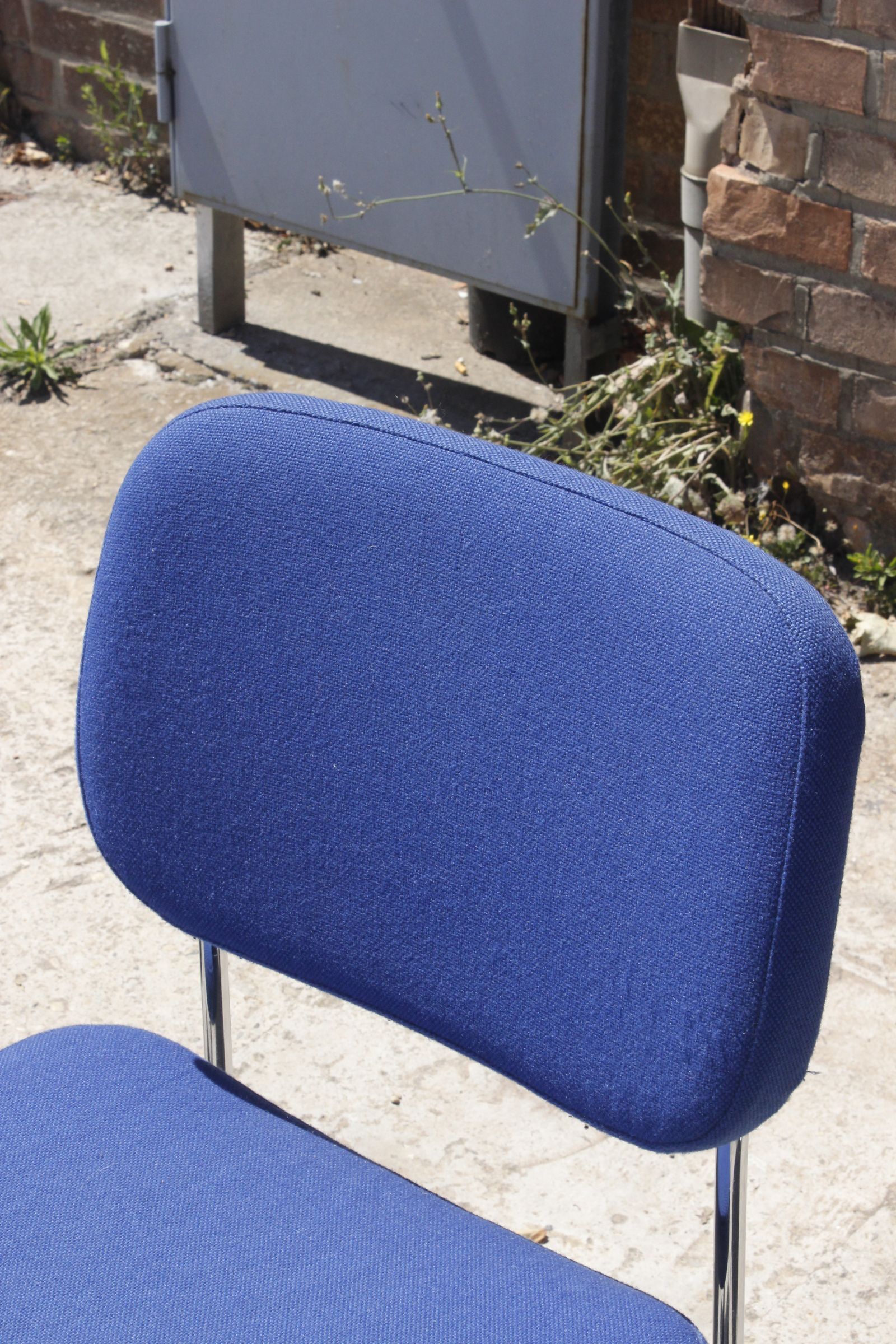 Chairs stella chrome & fabric 1970s, set of 4