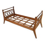 Lit, banquette vintage en bois massif
