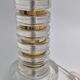 The Modern Scandinavian / Midcentury Modern table lamp with Orrefors glass and brass.