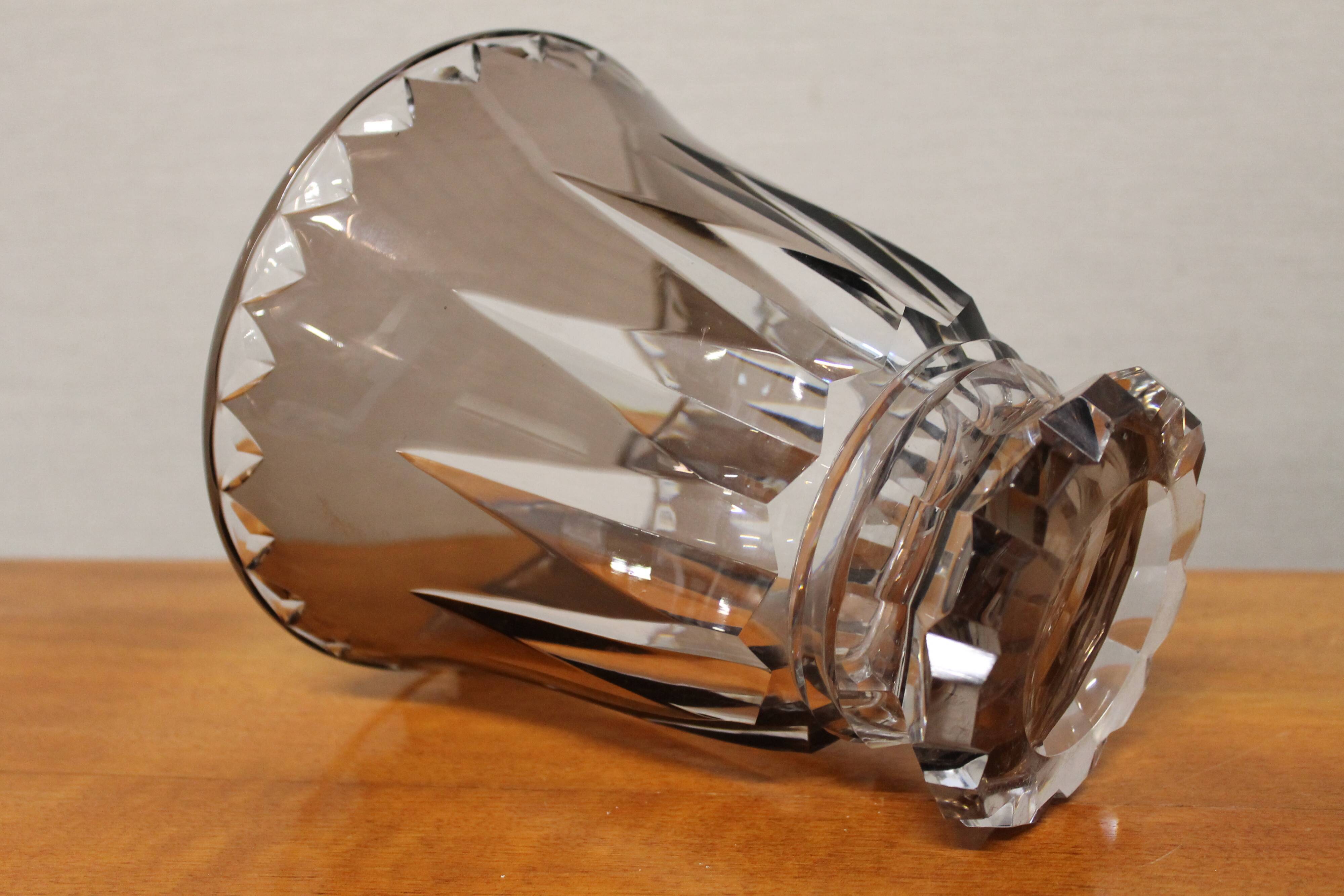 Vase en cristal du Val Saint-Lambert - Art deco
