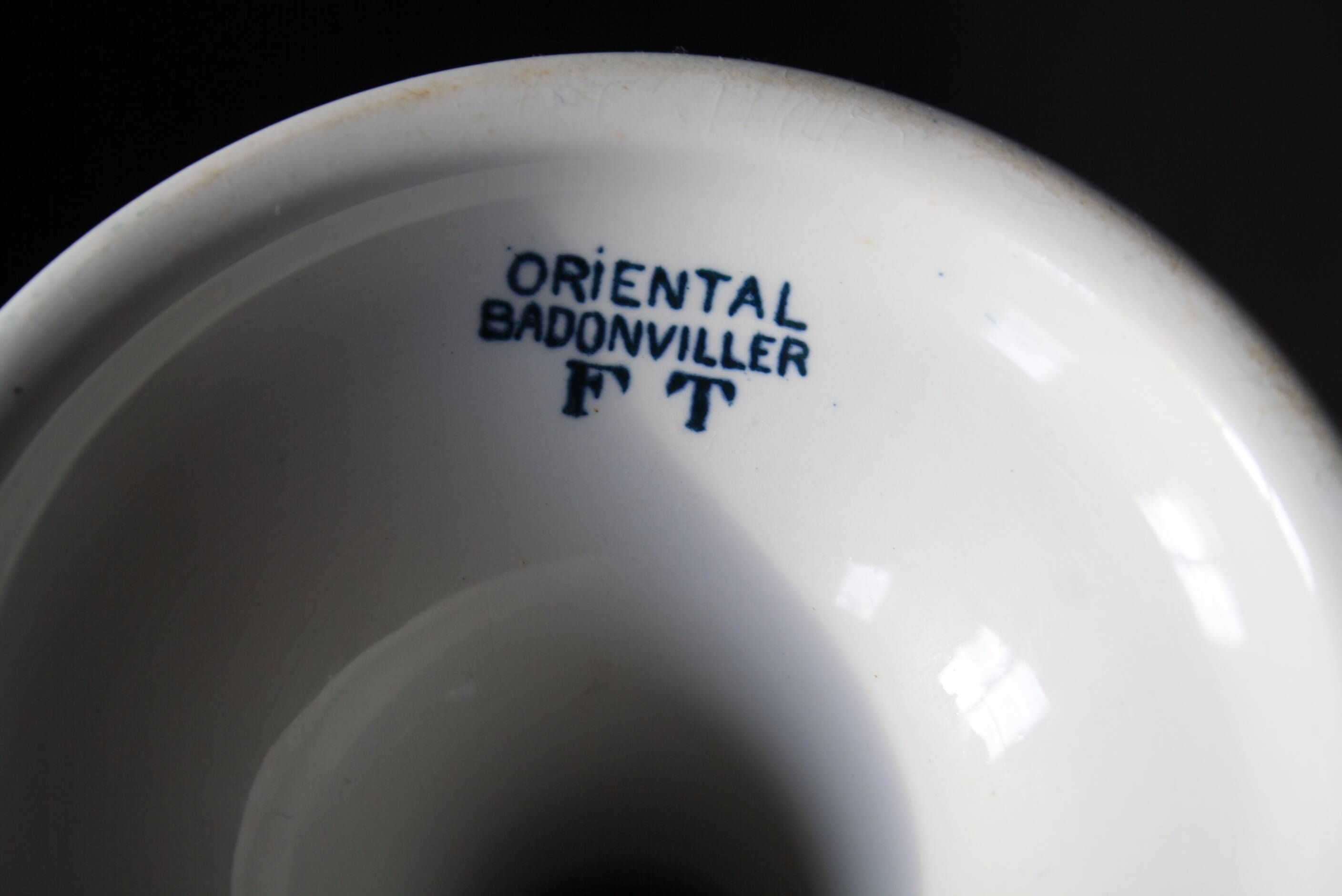 Old Badonviller fruit bowl - Terre de Fer - oriental