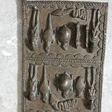 Old small bronze Dogon door
