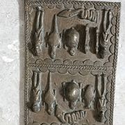 Ancienne petite porte Dogon en bronze