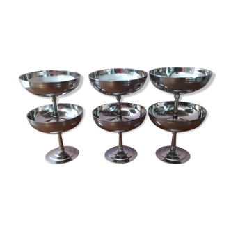 Set of 6 vintage stainless steel cuts